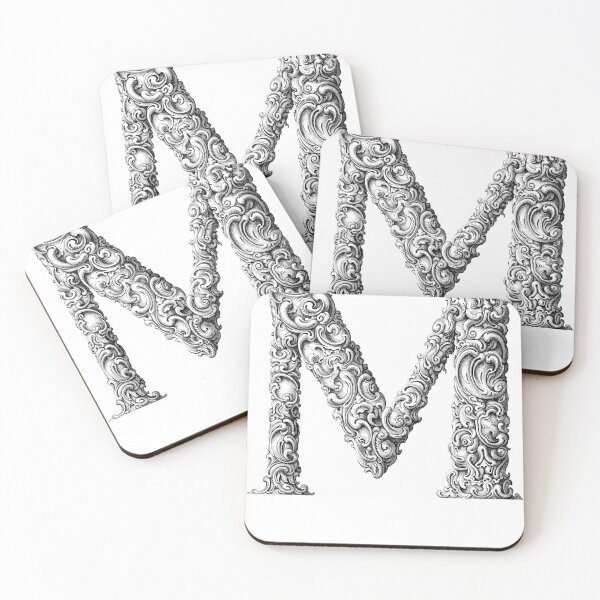 Item preview, Letter M Initial Capital M Alphabet M Monogram Engraving M Fancy Letters Of Love designed and sold by madeulaugh.