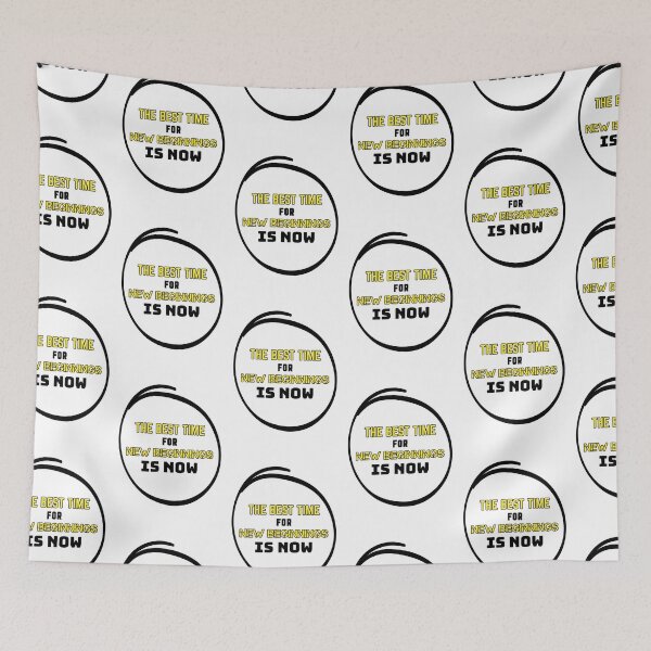 Item preview, Motivational Quote - The Best Time for New Beginnings is Now designed and sold by hiunlimit.