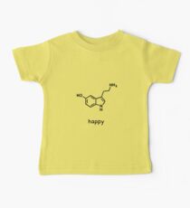 Glückliche Serotonin-Molekül-Chemie-Wissenschaft Baby T-Shirt