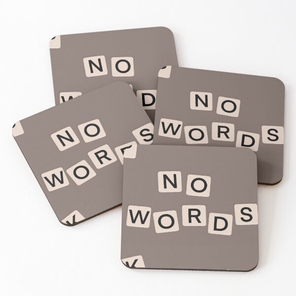 Item preview, Sin palabras | Dibujo digital sobre scrabble designed and sold by illustratedbye.