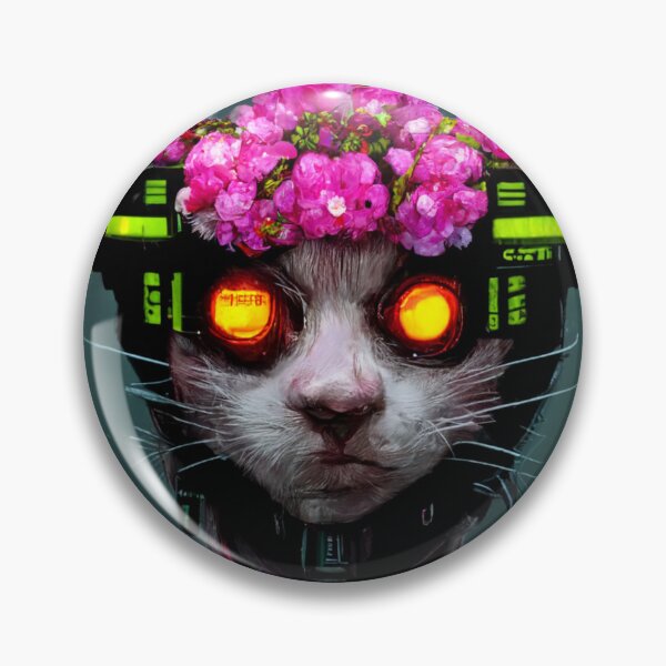 Item preview, Flower Crown Cyber Cat V1 designed and sold by thelofidragon.