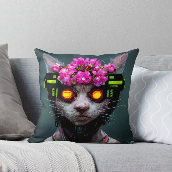 Item preview, Flower Crown Cyber Cat V1 designed and sold by thelofidragon.