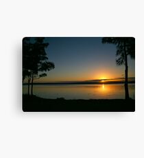 sunset on the basin Canvas Print