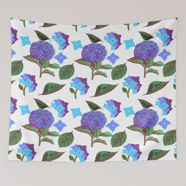 Item preview,  Vibrant Blue Hydrangea in bloom : White Background designed and sold by Jessiemay-arts.