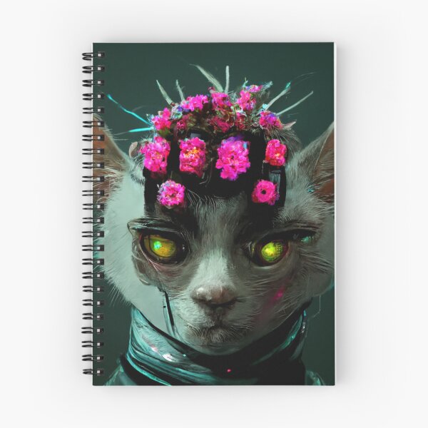 Item preview, Flower Crown Cyber Cat V2 designed and sold by thelofidragon.