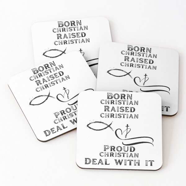 Item preview, Born christian raised christian proud christian deal with it designed and sold by movie-popcorn.