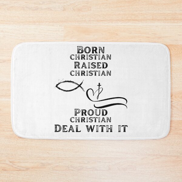 Item preview, Born christian raised christian proud christian deal with it designed and sold by movie-popcorn.