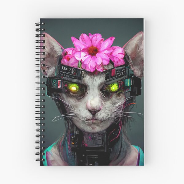 Item preview, Flower Crown Cyber Cat V3 designed and sold by thelofidragon.