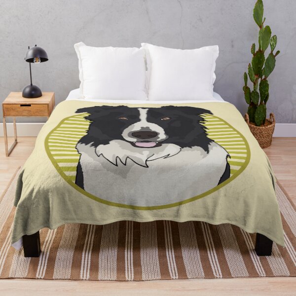Item preview, Border collie dog w/ Yellow stripped circle designed and sold by AdoptNFTPets.