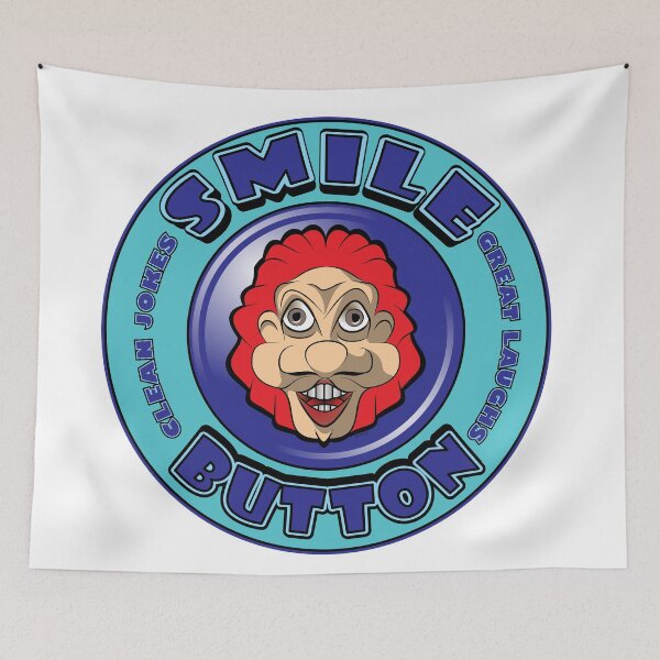 Item preview, SMILE BUTTON - BLUE designed and sold by MontanaJack.