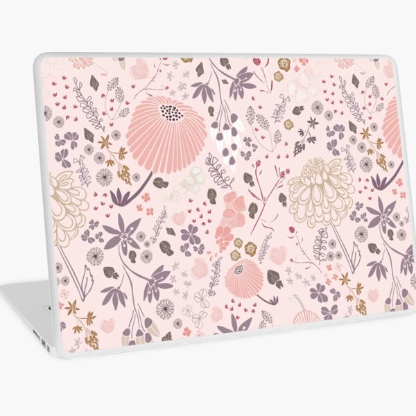 Field of Flowers in Pink and Purple Laptop Skin