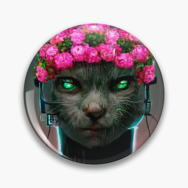 Item preview, Flower Crown Cyber Cat V4 designed and sold by thelofidragon.