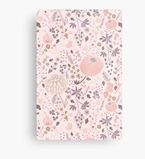 Field of Flowers in Pink and Purple Metal Print