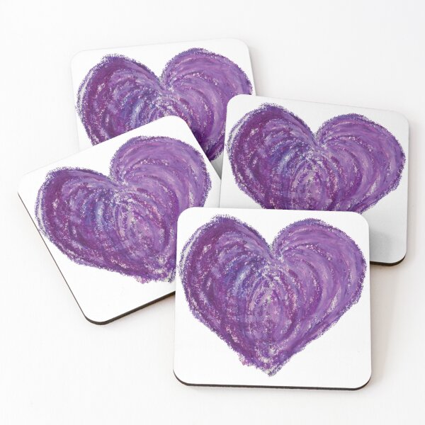 Item preview, Purple Heart Drawn With Oil Pastels On Paper designed and sold by Crystal Odenkirk.
