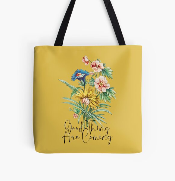 Floral Canvas Tote Bag Botanical Shopping Bag Aesthetic Flower Tote Bag  Canvas Grocery Bag For Women Girl Trendy School Tote