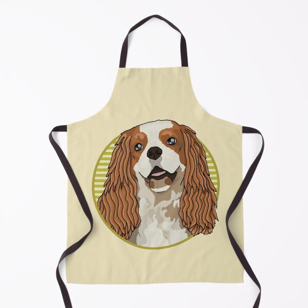 Item preview, Cavalier King Charles Spaniels dog w/ Yellow stripped circle designed and sold by AdoptNFTPets.
