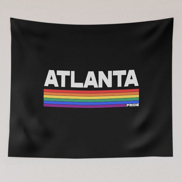 Item preview, Retro Atlanta LGBT Pride Flag Rainbow Stripe designed and sold by pixeljamz.