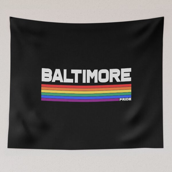 Item preview, Retro Baltimore LGBT Pride Flag Rainbow Stripe designed and sold by pixeljamz.