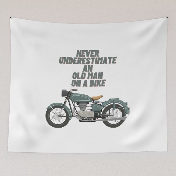 Item preview, Never Underestimate An Old Man on a Bike designed and sold by JessieT14.