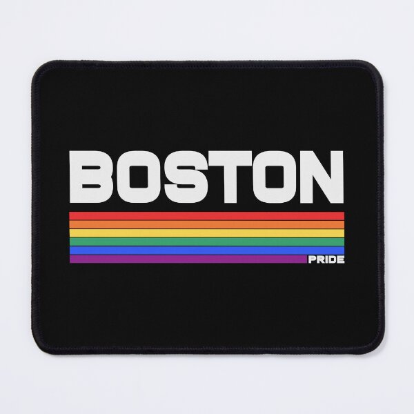 Item preview, Retro Boston LGBT Pride Flag Rainbow Stripe designed and sold by pixeljamz.