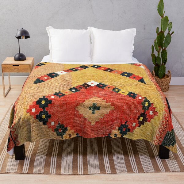 Item preview, Arabi Bokhara Uzbekistan Kilim Saf Print designed and sold by Vicky Brago-Mitchell®.