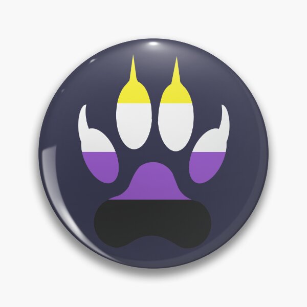 Item preview, Wolf Paw Nonbinary Pride  designed and sold by MMwolfdogden.