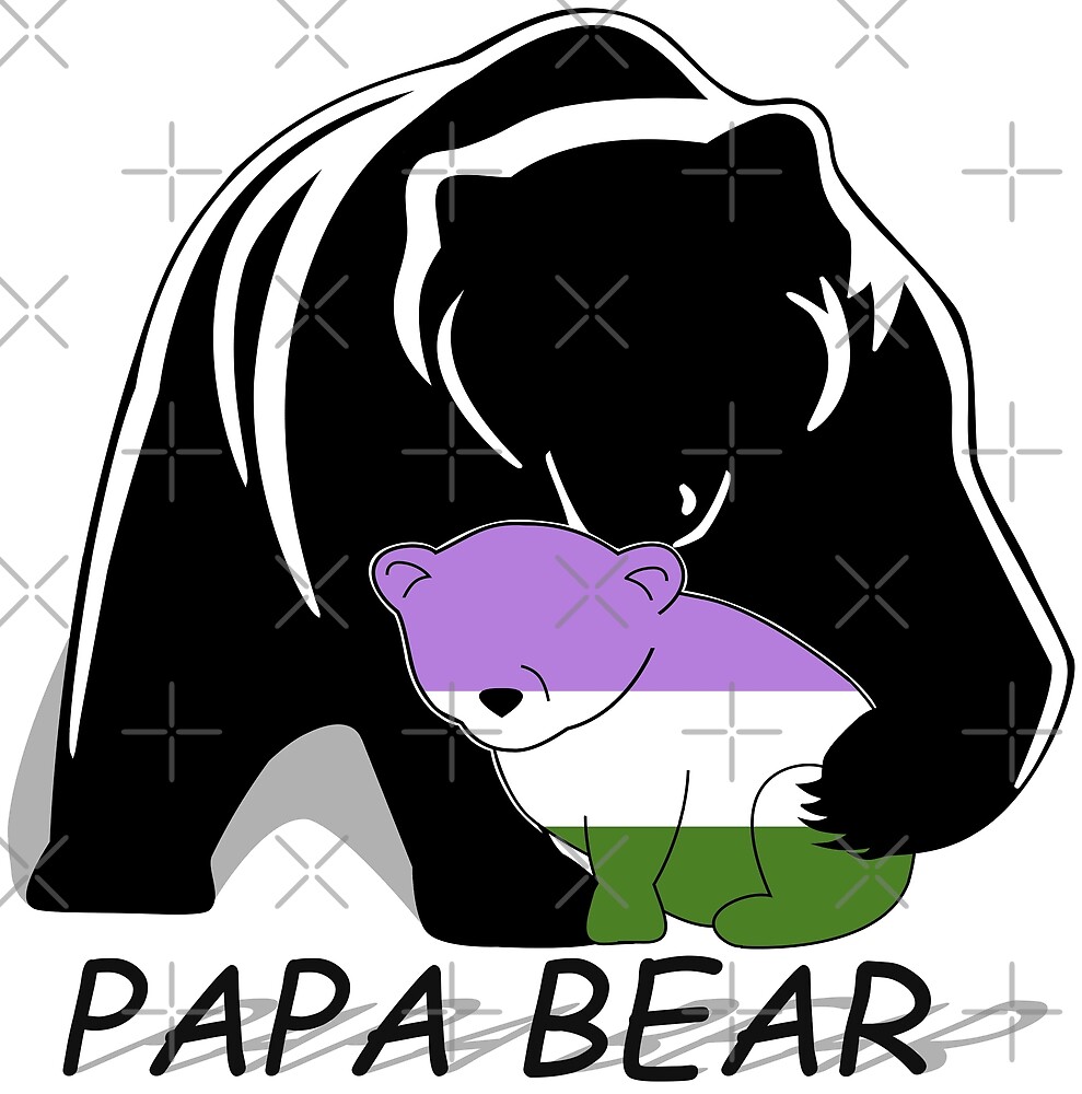 Genderqueer Pride Papa Bear By Lena Adams Genderqueer Pride Papa Bear By Lena Adams