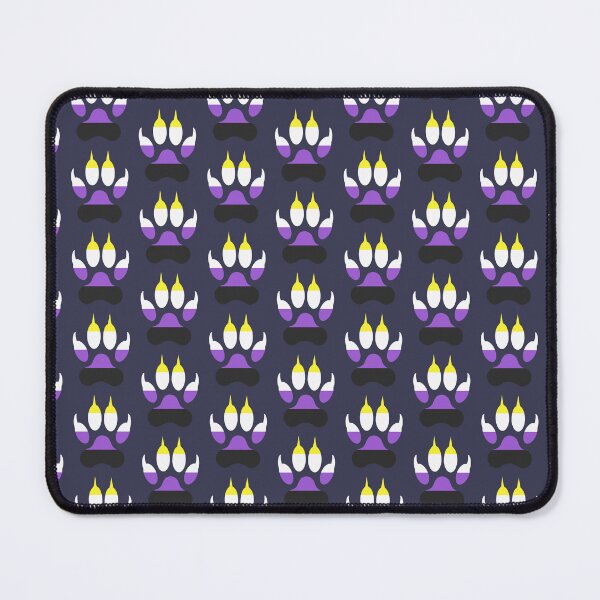 Item preview, Wolf Paw Nonbinary Pride Background designed and sold by MMwolfdogden.