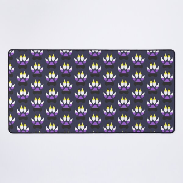 Item preview, Wolf Paw Nonbinary Pride Background designed and sold by MMwolfdogden.