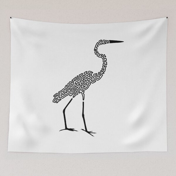 Item preview, Squiggle Egret designed and sold by Xernition.