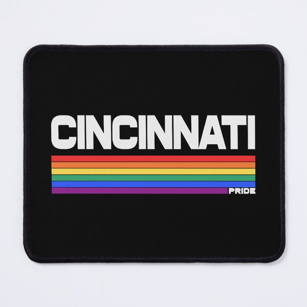 Item preview, Retro Cincinnati LGBT Pride Flag Rainbow Stripe designed and sold by pixeljamz.