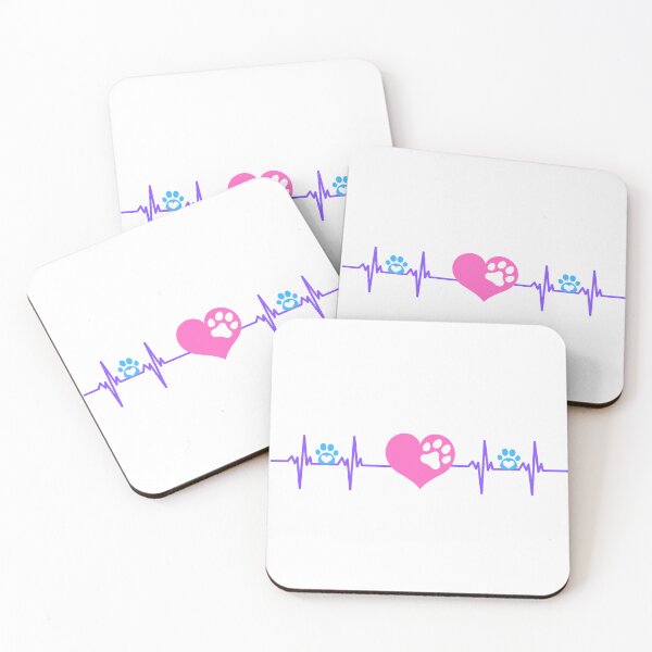 Item preview, A cool dog paw heartbeat line. Dog heart designed and sold by Doggymadness.