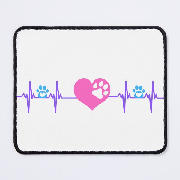 Item preview, A cool dog paw heartbeat line. Dog heart designed and sold by Doggymadness.
