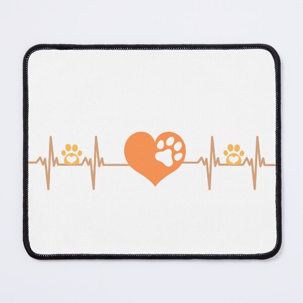 Item preview, A dog paw heartbeat line. Dogheart designed and sold by Doggymadness.