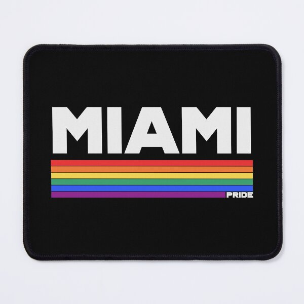 Item preview, Retro Miami LGBT Pride Flag Rainbow Stripe designed and sold by pixeljamz.