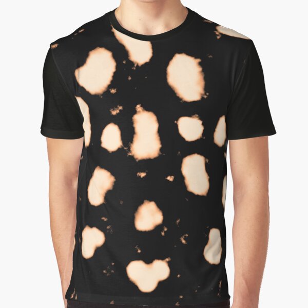 black bleached graphic tee