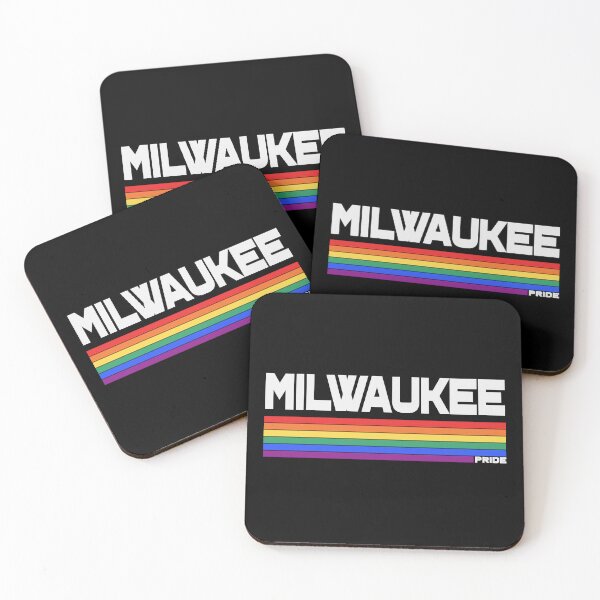 Item preview, Retro Milwaukee LGBT Pride Flag Rainbow Stripe designed and sold by pixeljamz.