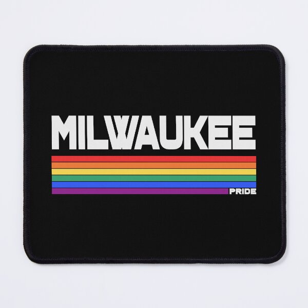 Item preview, Retro Milwaukee LGBT Pride Flag Rainbow Stripe designed and sold by pixeljamz.
