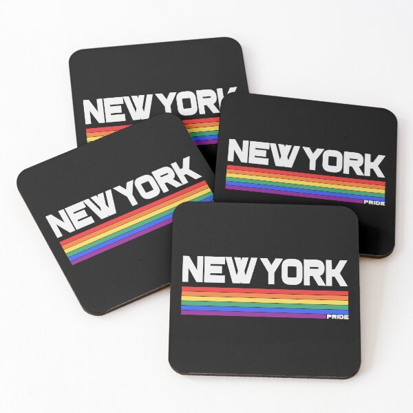 Item preview, Retro New York LGBT Pride Flag Rainbow Stripe designed and sold by pixeljamz.