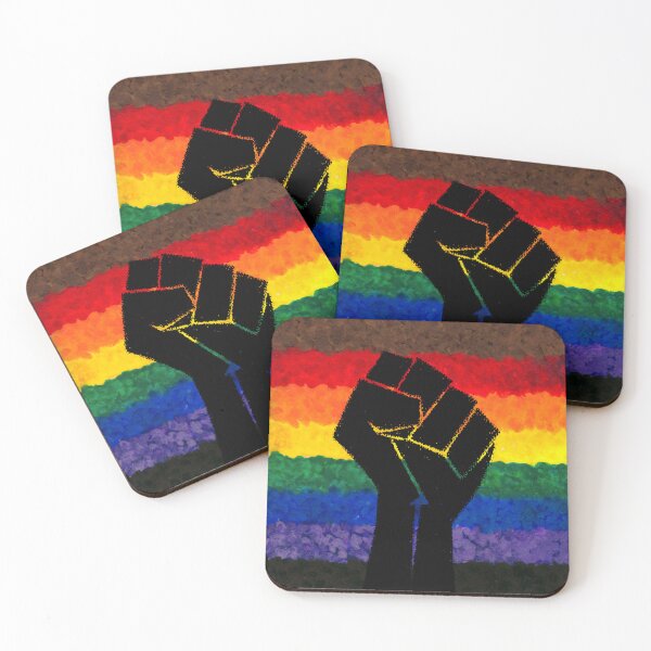 Item preview, BLM Pride Flag Abstract Art designed and sold by Amy's Not Dead Yet.