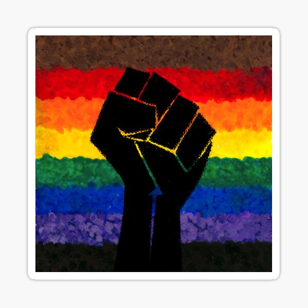 BLM Pride Flag Abstract Art Sticker