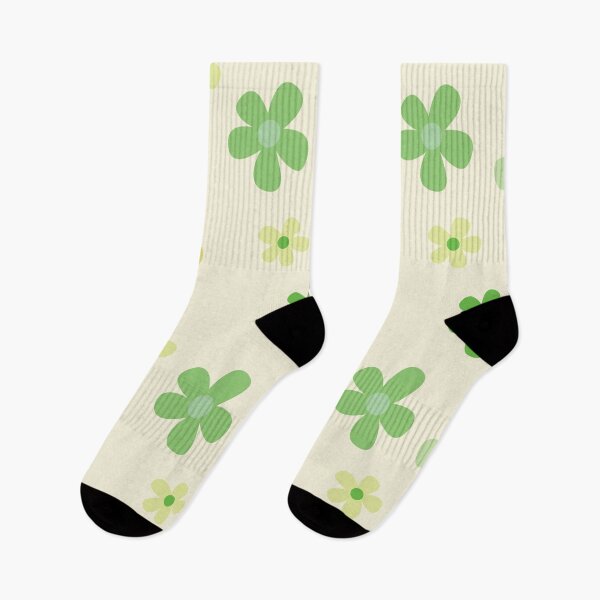 Aperçu de l'œuvre Fleurs vintage des années 60 Vert Motif floral rétro des années 70 créée et vendue par ind3finite.