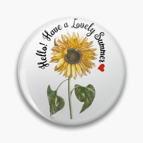Item preview, Hello! Have a Lovely Summer - Vintage Sunflower Design designed and sold by MagaliC.