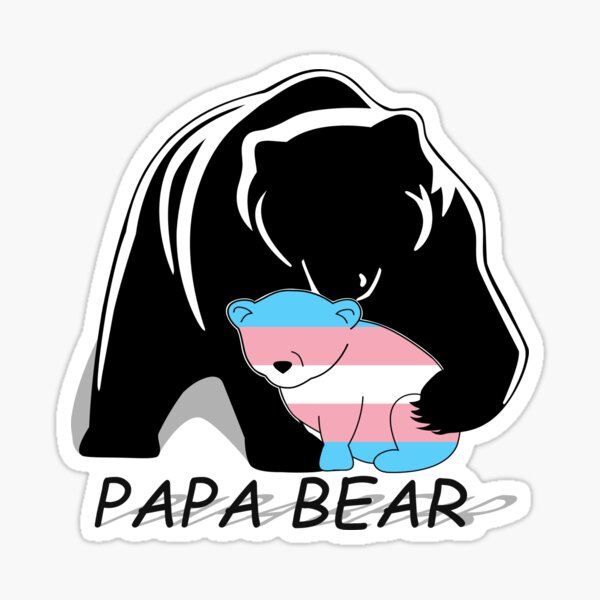  Papa Bear Vinyl Decal Sticker, Cars Trucks Vans SUVs Windows  Walls Cups Laptops, White, 5.5 Inch