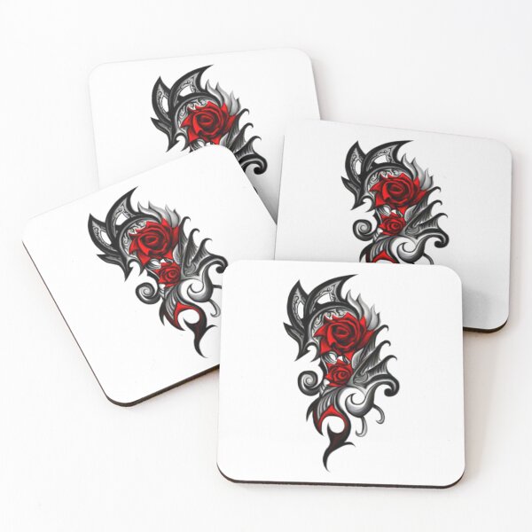 Item preview, tribal dragon with rose designed and sold by kaliguli.