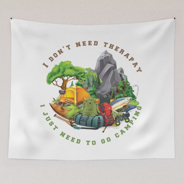 Item preview, Outdoor Activity Don't Need Therapy I Just Need To Go Camping designed and sold by Med ing.