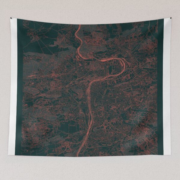 Item preview, Prague Map Red designed and sold by HubertRoguski.