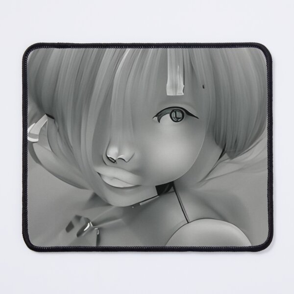 Item preview, black and white, cute girl ,pouting lips original art designed and sold by Surrealarts727.