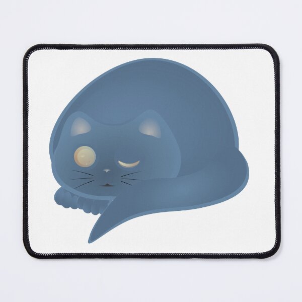 Item preview, moon cat blob blue designed and sold by MiraNomegusta.