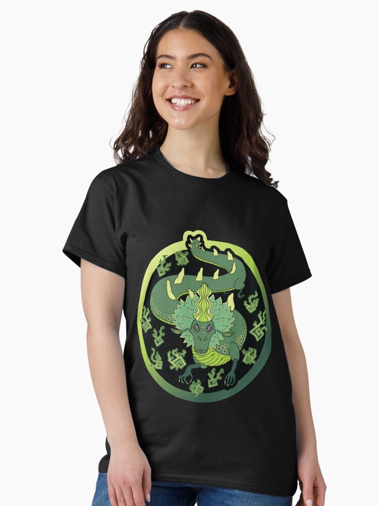 Thumbnail 2 of 7, Classic T-Shirt, Qing Dynasty Electric Dragon designed and sold by HMCraft.